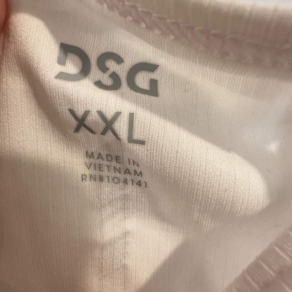 DSG Mens Run Tank Pure White Reflective Moisture Wicking XXL DAM22206 - Picture 3 of 7